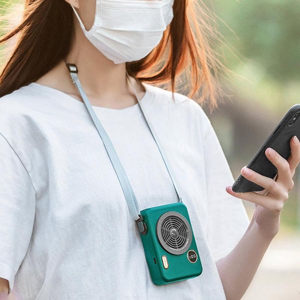 

electric fans mini usb neck fan 5v cooler rechargeable ventilador outdoor travel handheld portable silent small office cooling