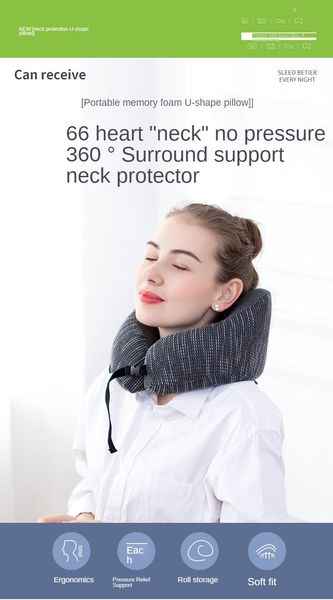 

pillow memory foam u-shaped neck can accommodate slow rebound
