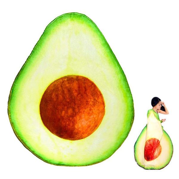

blankets funny fruits cartoon throw blanket cute kids design avocado yoga for beds christmas decorations home