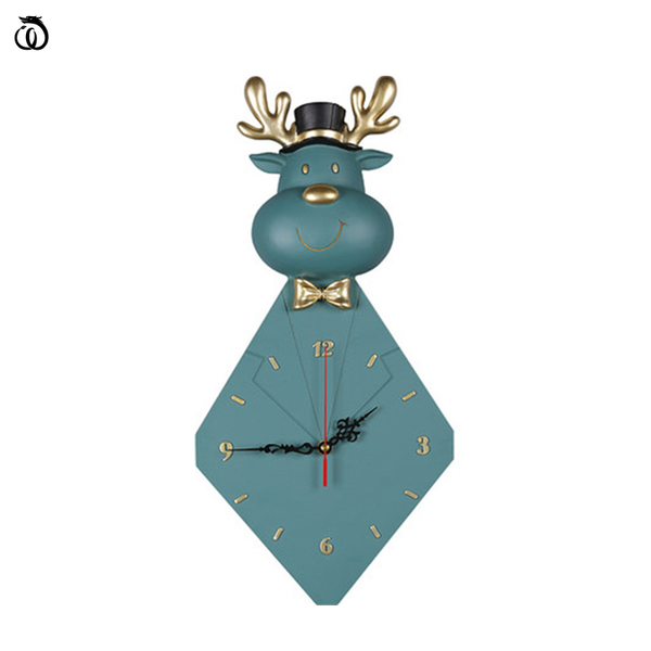 

wall clocks luxurious deer clock sculpture kids room hanging nordic home decor statue figurines living decoration
