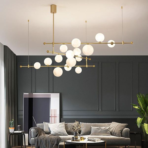 

pendant lamps nordic magic bean molecular pla ball chandelier modern luxury art simple living room dining creative pendent lighting