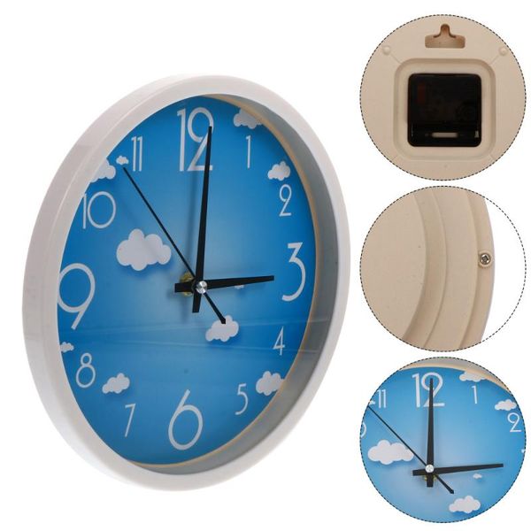 

wall clocks ultra-quiet clock for home office school round hanging battery