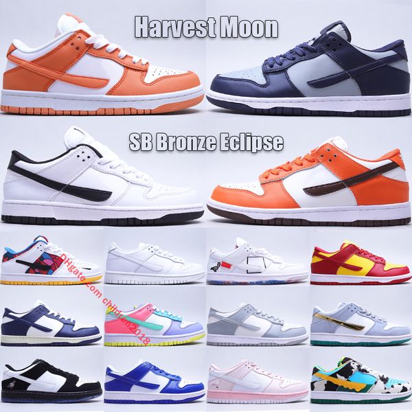 

sb low men women running shoes triple white harvest moon midas gold candy georgetown bronze eclipse outdoor sneakers size 36-47