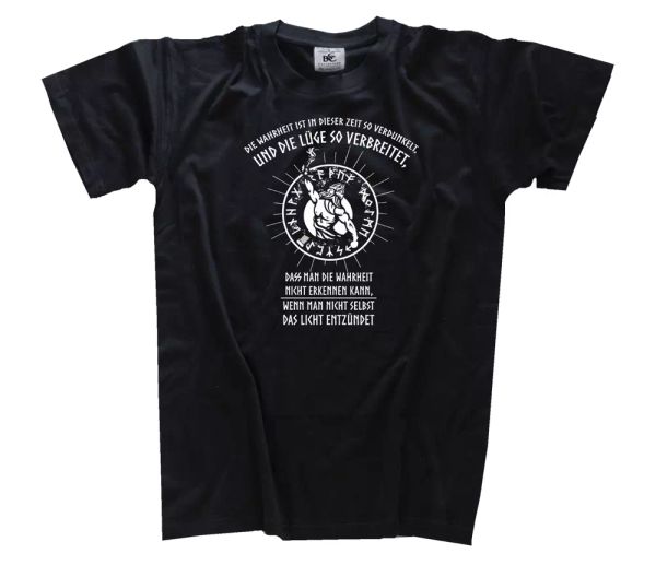 

die wahrheit is in this time as very tinted and the lie t-shirt s-3xl, White;black