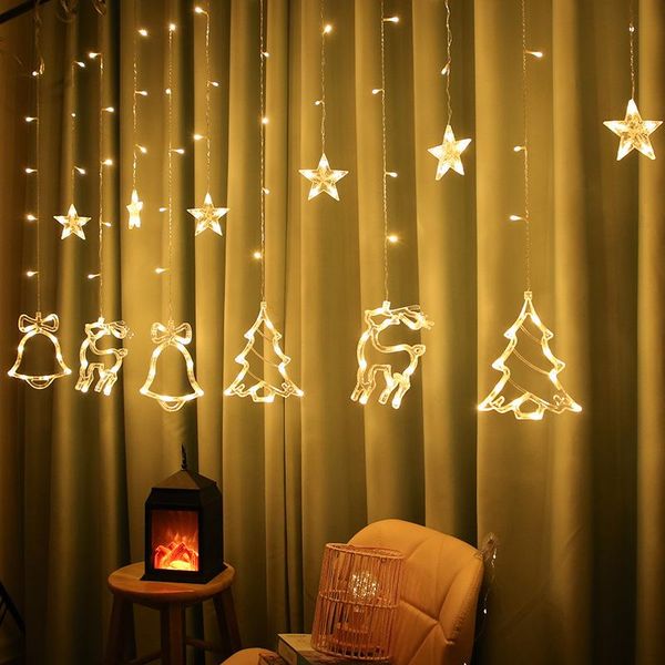 

strings christmas tree elk lamp string lights fairy garland navidad curtain room decor decoration for home outdoor noel natal