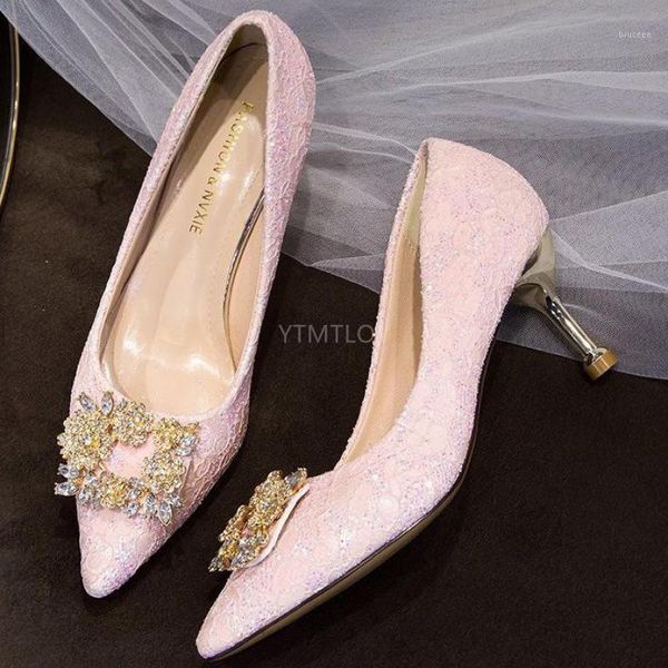 

dress shoes temperament sequin bride wedding shiny rhinestone buckle party thin high heels elegant lady pointed toe pumps1, Black