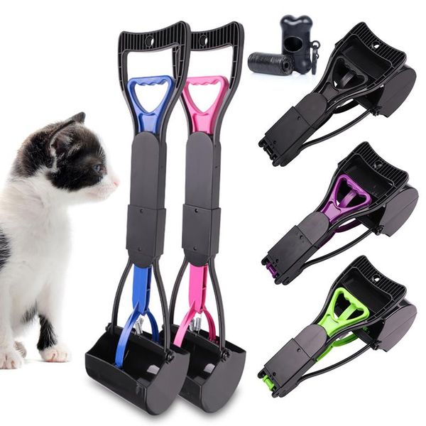 

dog travel & outdoors 1pcs foldable pooper scoopers protable pet puppy cat poop scoop cleaner pick up waste supplies