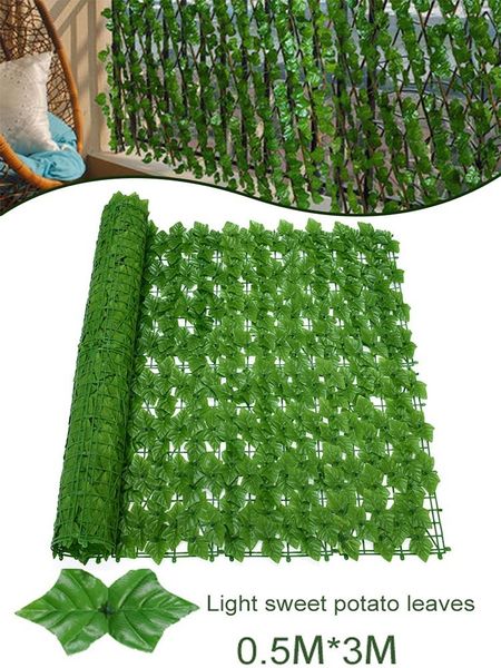 

fencing, trellis & gates 0.5x3m fence artificial green dill leaf plants lawn panels balcony grass for outdoor garden courtyard decoration