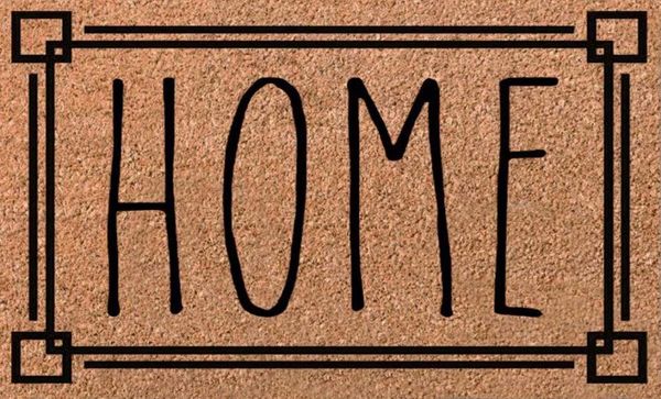 

welcome doormat with simple lines for home decorative carpets