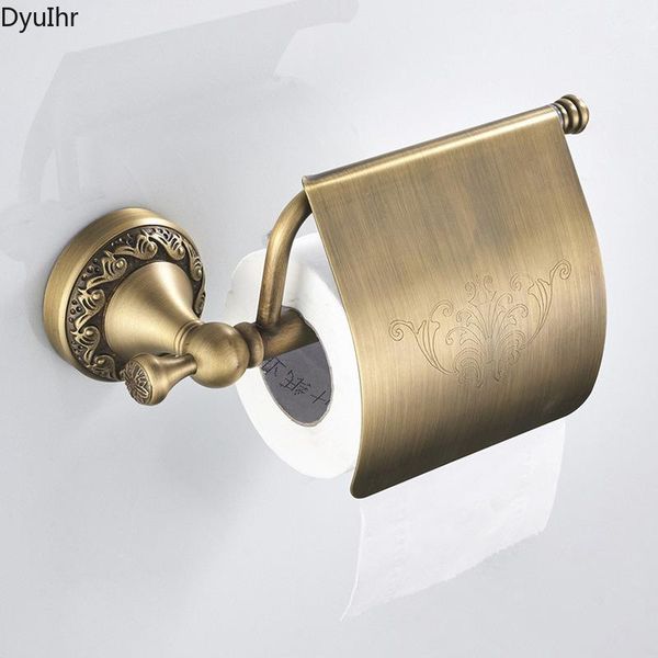 

toilet paper holders dyuihr bathroom wall-mounted antique square brass material tissue holder perforated installation accessories