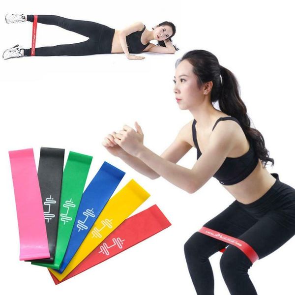 

6pcs/set resistance bands power heavy strength gym exercise fitness yoga thj99