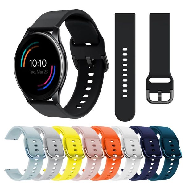 

watch bands 22mm sport silicone replaceable strap for oneplus band one plus bracelet watchbands correa, Black;brown