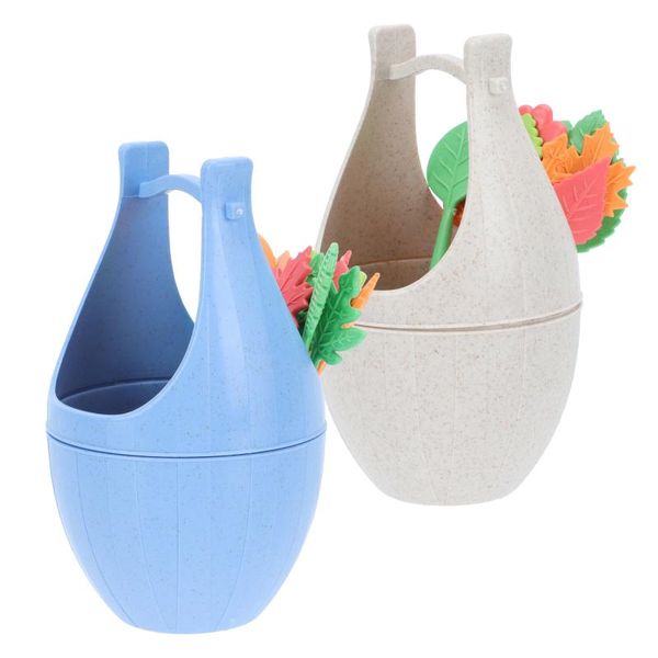 

forks 2 sets of long handle wheat straw household coffee sticks