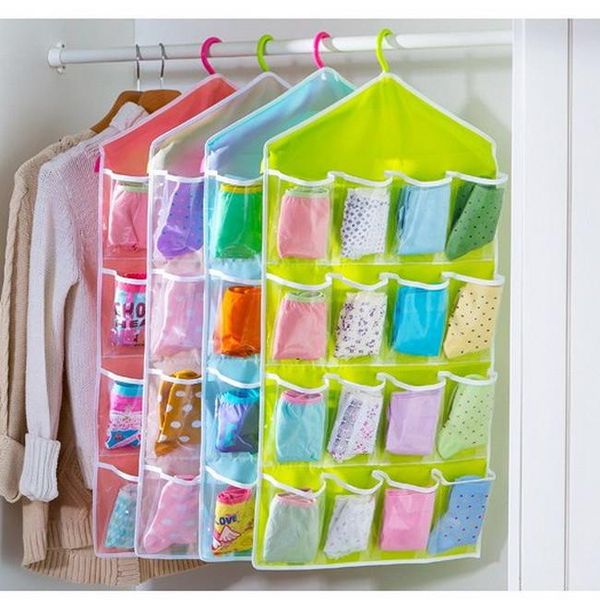 

pockets over door cloth shoe organizer hanging hanger closet space storage bags