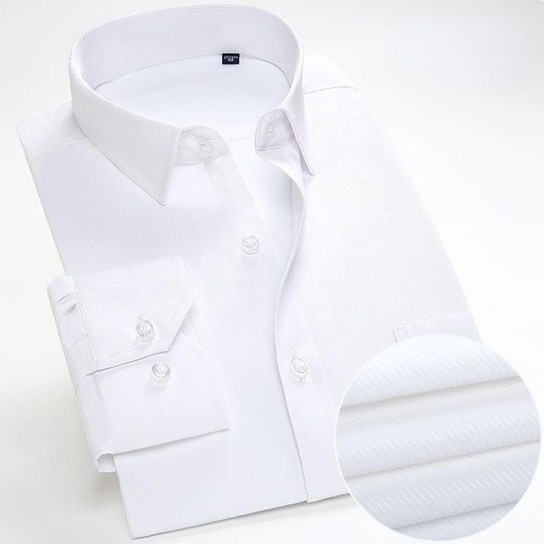 

men's casual shirts short-sleeve white basic dress shirt with single chest pocket standard-fit business formal work office solid twill, White;black