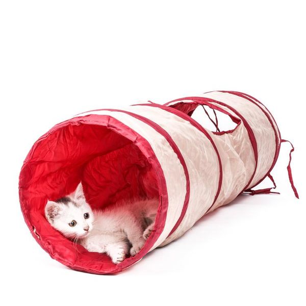 

pet toys doggy cat tunnel tubes collapsible crinkle kitten play funny tunnels