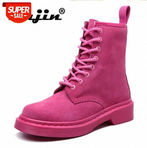 

Fujin Autumn Winter New Plus Velvet Warm Boots Winter Women's Fashion Wild Thick Bottom Leather Women's Boots Ankle Women Shoes #sN08