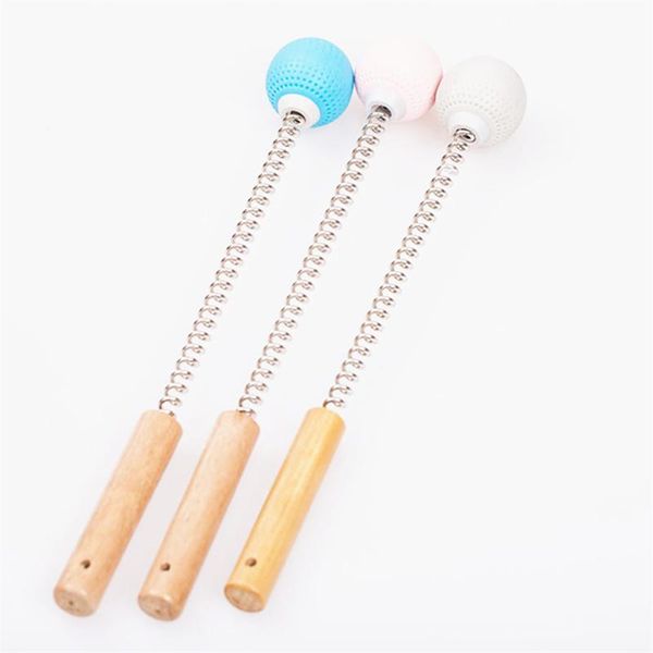 

hand-held multi-purpose knee massager stick golf massage hammer massager for body wooden handle massage ball