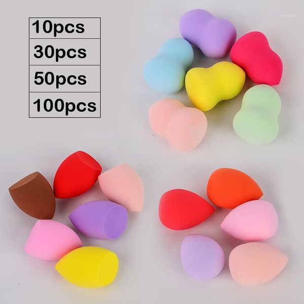 

10/30/50/100pcs beauty egg set wholesale sliced gourd water drop cosmetic make up puff soft makeup tools & accessories sponges, applicators1