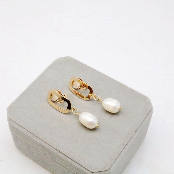 

clip-on & screw back fresh water pearl charm cute earring, Silver