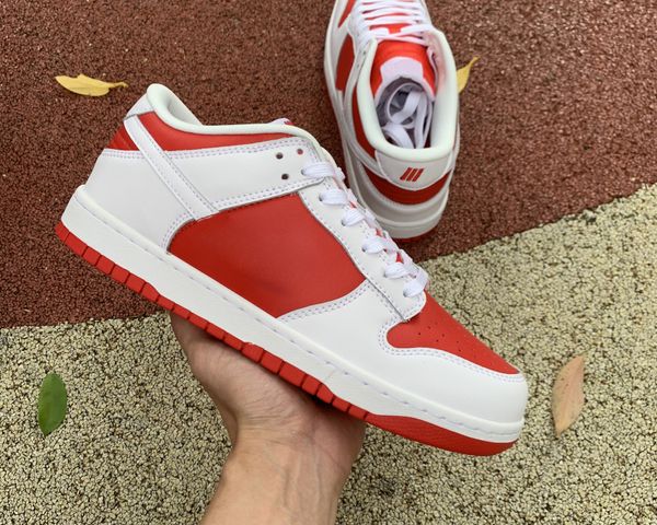 

dk low skateboard shoes university red white sports shoes outdoor sneakers send with box