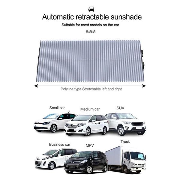 

car sunshade automatic window retractable foldable windshield cover shield curtain auto sun shade block