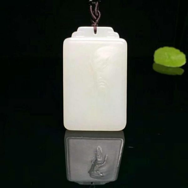 

lockets j11#hetian jade white pendant, degree, Silver