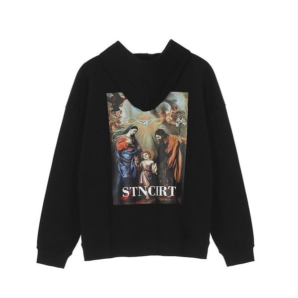 

men's hoodies & sweatshirts kiovno men harakuju printed fashion hip hop streetwear pullover hoodie for male, Black