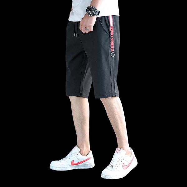 

men's shorts 2021homme brand clothing solid sports loose beach pants trend short masculino summer leisure, White;black