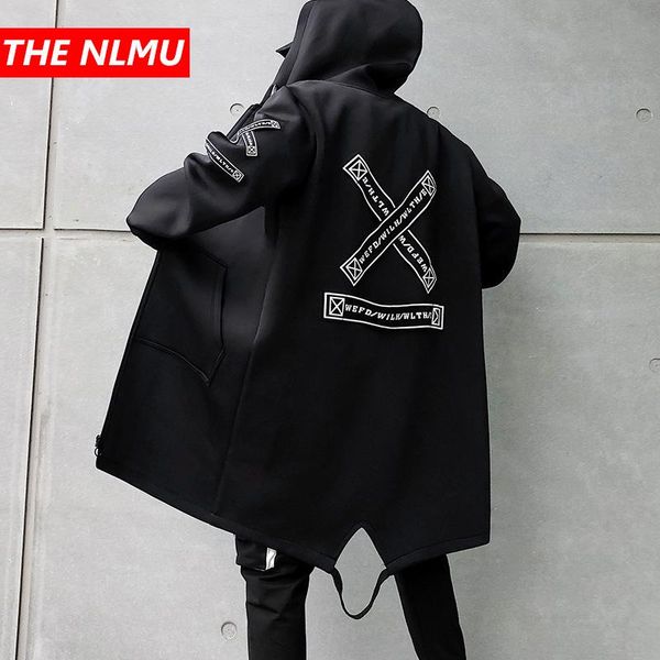 

men's jackets long jacket men print fashion 2021 spring harajuku windbreaker overcoat male casual outwear hip hop streetwear coats wg19, Black;brown