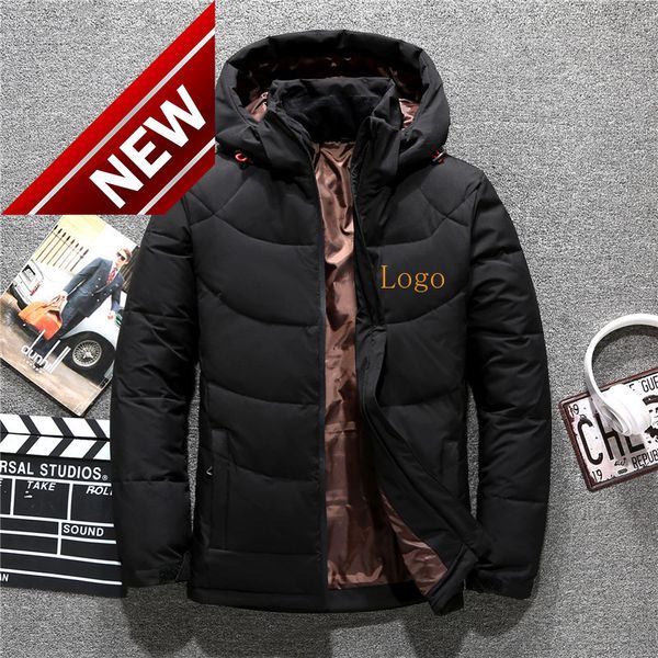 

brand men's down jacket customize dropshipping winter male, Black