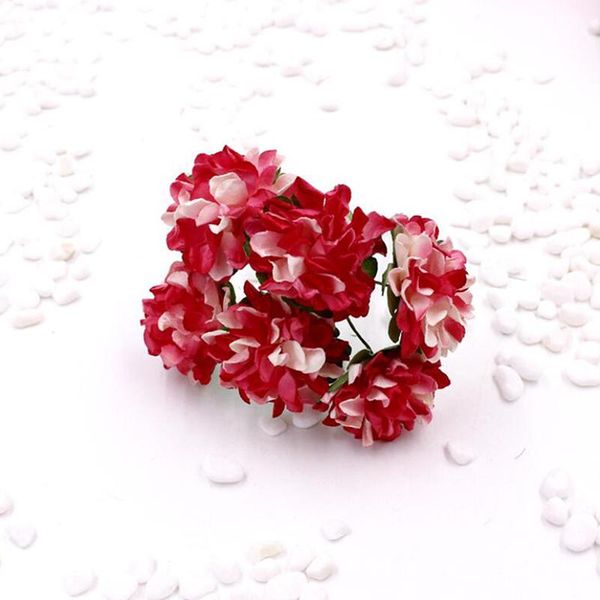 

artificial bouquet daisy paper simulation flowers for bridal vintage countryside wedding decor small carnation decorative & wreaths