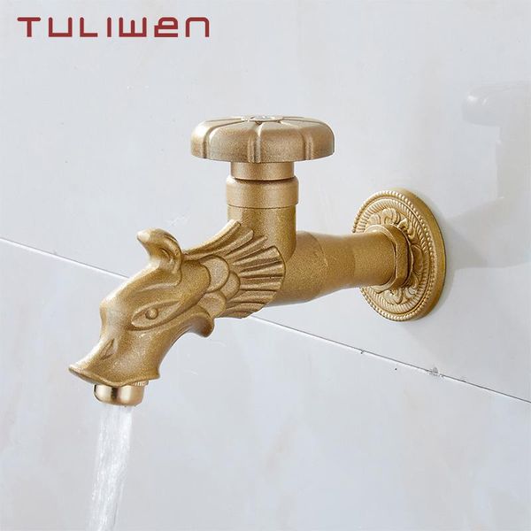 

bathroom sink faucets decorative outdoor garden faucet wall mount hose solid brass cold tap dragon style