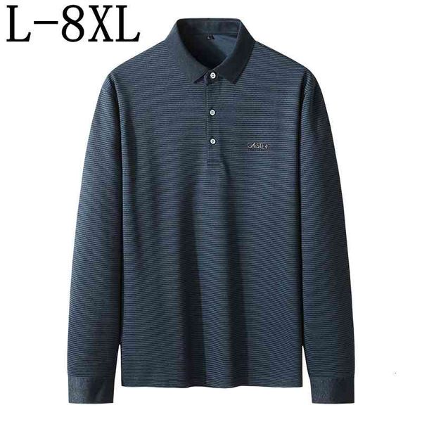 

men's polos loose long sleeve polo, large shirt, business, size 8xl, 7xl, 6xl, 2021, White;black