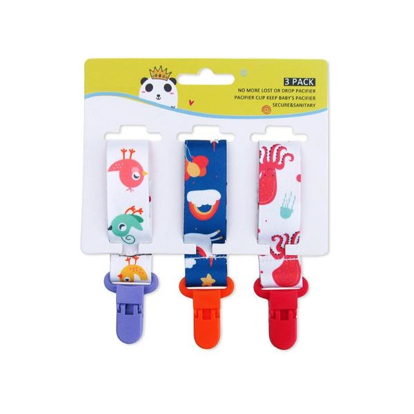 

pacifiers# 3pcs cartoon baby pacifier clip chain dummy nipple holder children clips