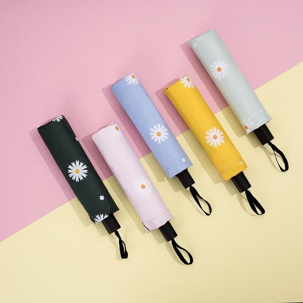 

umbrellas windproof trible folding umbrella female male luxury large sun rain men women gift parasol daisy cute delicate