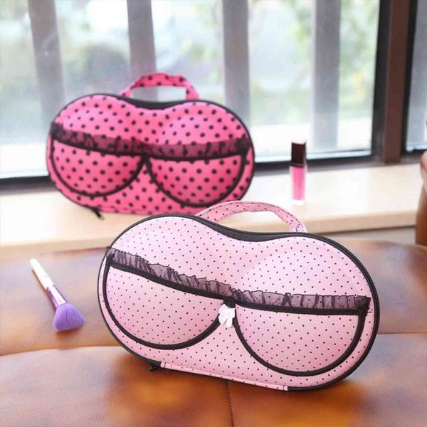 

women bra underwear protect cosmetic bags lingerie case travel storage box portable for makeup wash