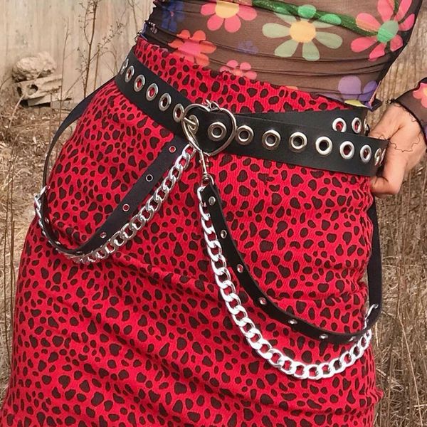 

belts fashion pu leather harness metal chain waist belt women derss leisure jeans buckle ladies strap garter, Black;brown