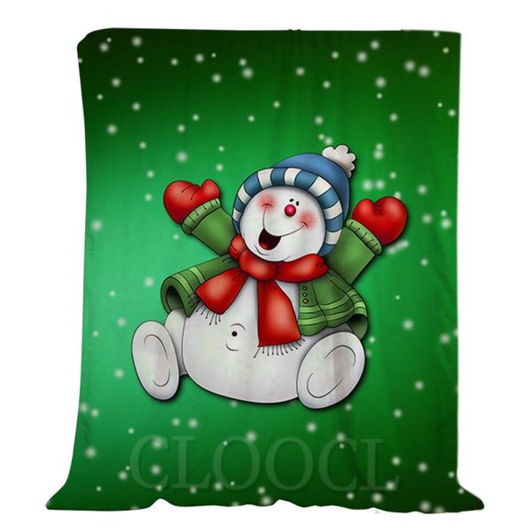 

blankets cloocl christmas flannel tree snowman plush quilt merry blanket festival party gifts
