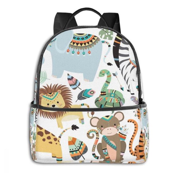 

backpack women fashion shoulder bag woodland jungle tribal animals school for teenage girl boy children backpacks travel