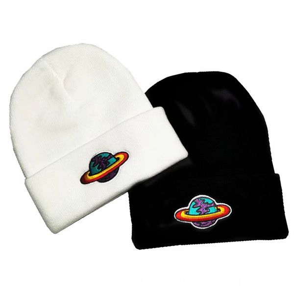 

autumn winter knitted men's and women's warm wool cold outdoor hip-hop universe star sky pullover hat, Blue;gray