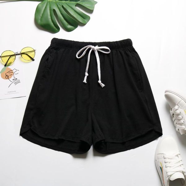 

fashion casual beach drawstring shorts summer women fitness elastic waist pockets sports high #6.23 women's, White;black