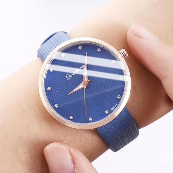 

wristwatches simple leisure student belt watch women 's personalized geometric pattern fashion quartz, Slivery;brown