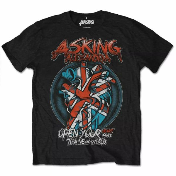 

asking alexandria heart attack official t-shirt men unisex, White;black