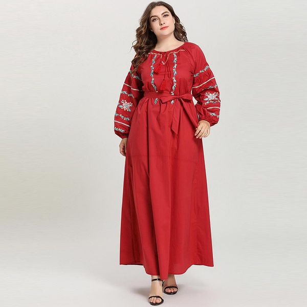 

abaya dubai hijab muslim dress islamic clothing turkish dresses abayas for women kaftan turkey caftan oman robe musulmane turque, Red