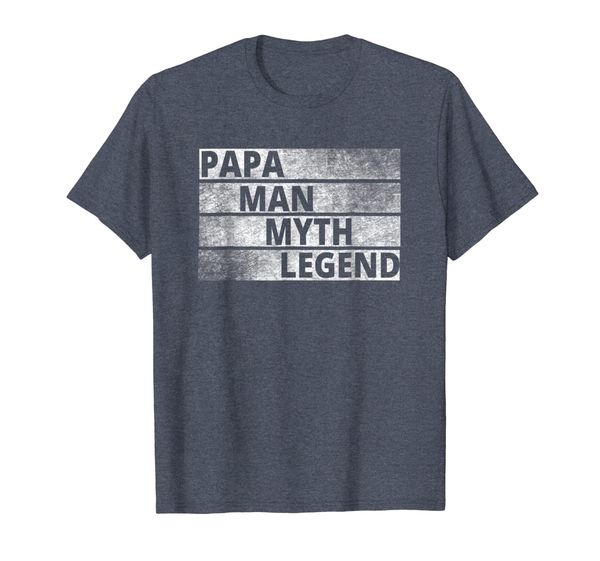

papa the man the myth legend t-shirt father's day t shirt, White;black
