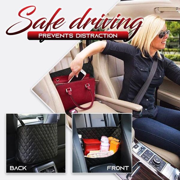 

storage bags car seat and handbag holding net hanging bag between seats