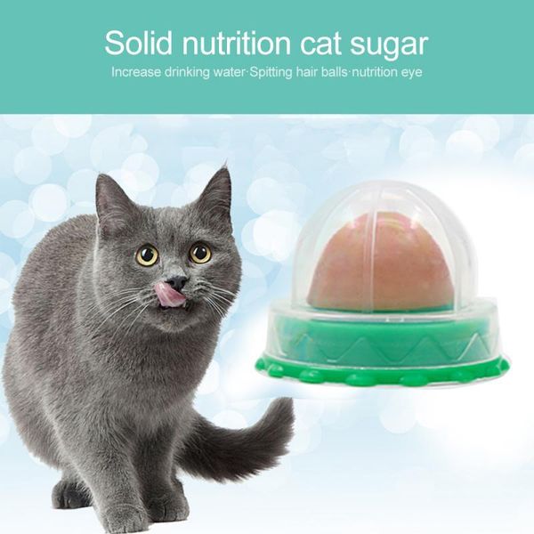 

cat toys sugar ball candy licking solid nutrition treats energy toy with natural catnip and sucker pet supplies