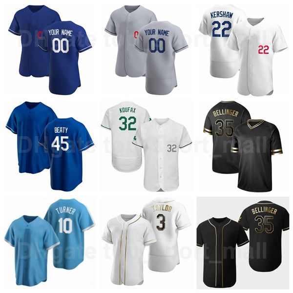 

baseball 27 trevor bauer jersey 56 sheldon neuse 22 clayton kershaw 9 gavin lux 45 matt beaty flexbase team blue white grey black, Blue;black