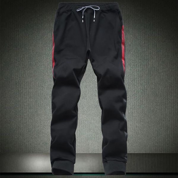 

sweatpants 2021 autumn mens long jogger pants camouflage male streetwear trousers big size man overalls 4xl 5xl 6xl 9006 men's, Black